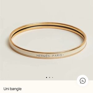 Hermès White Card Sample with Orange Text